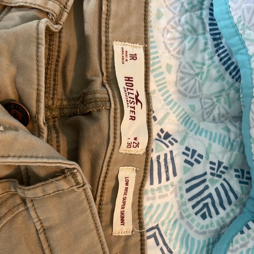 Hollister khaki pants, worn once